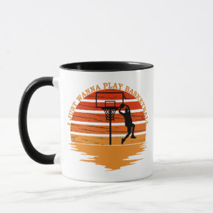 Vintage basketballare mugg