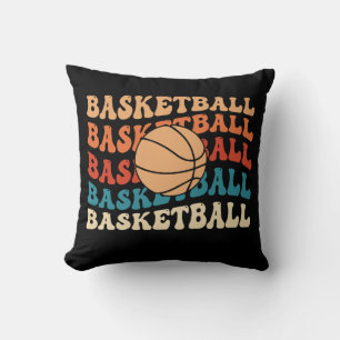 Vintage Basketboll Retro Sports Typography Design Kudde