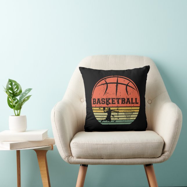 Vintage basketbollspelare Slam dunk Kudde (Stol)