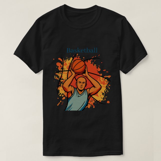 Vintage basketbollspelare T-shirt (Design framsida)