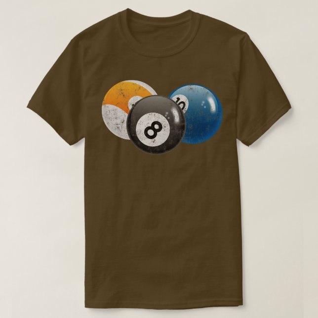 Vintage Bassäng Billiard T Shirt (Design framsida)