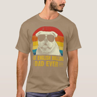 Vintage bäst - uppfriskande bulldog pappa någonsin t shirt