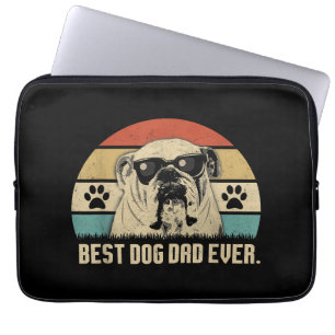 Vintage Bästa engelska bulldogpappa någonsin t-shi Laptop Fodral
