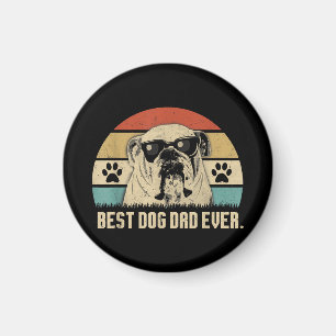 Vintage Bästa engelska bulldogpappa någonsin t-shi Magnet