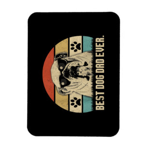 Vintage Bästa engelska bulldogpappa någonsin t-shi Magnet