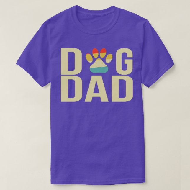 Vintage Bästa Hund Pappa någonsin Tass T Shirt (Design framsida)