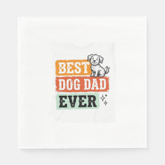 Vintage Bästa hundpappa någonsin Söt design för hu Pappersservett