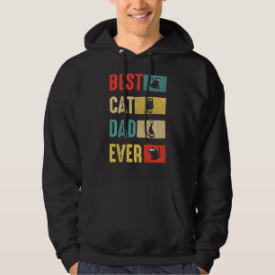 Vintage Bästa Kat Pappa någonsin Fars dag från Dau Hoodie