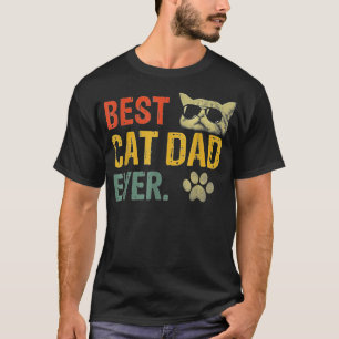 Vintage Bästa kattpappa någonsin Kattpappagåva T Shirt