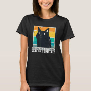 Vintage Bästa kattpappa någonsin Retro fars dag mä T Shirt