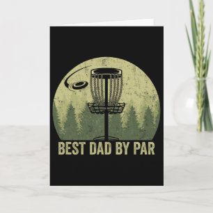 Vintage Bästa Pappa Av Par Fars Dag Rolig Disc Go Kort
