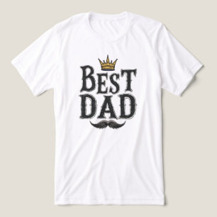 Vintage "Bästa pappa någonsin" King Krona och Must T Shirt