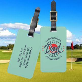 Vintage Bästa Pappa någonsin Namn Bagagebricka