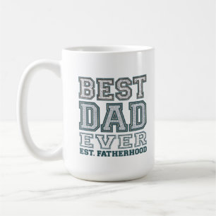 Vintage Bästa Pappa Någonsin Varsity Typografi Des Kaffemugg