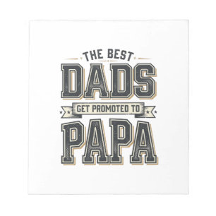 Vintage Bästa Pappor Beforderade Till Papa T-Shirt Anteckningsblock