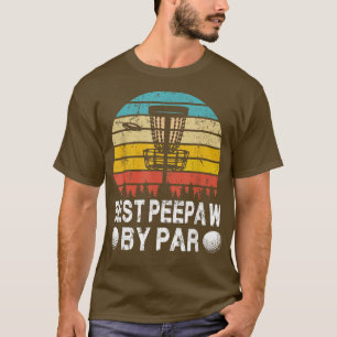 Vintage Bästa peepaw efter Par Disk Golf Far T Shirt