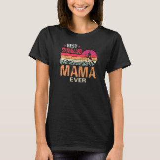 Vintage Bästa snöbrädet Mamma någonsin Fars dag T Shirt