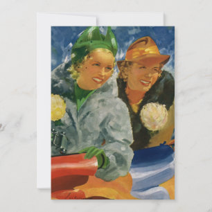 Vintage bästa vänner! Eleganta och stiliga kvinnor