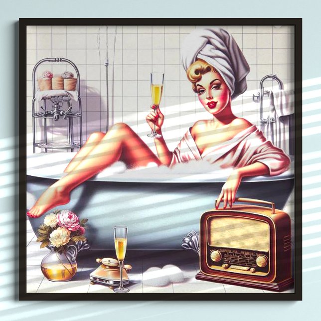 Vintage Bath Pin-Up Poster (Skapare uppladdad)
