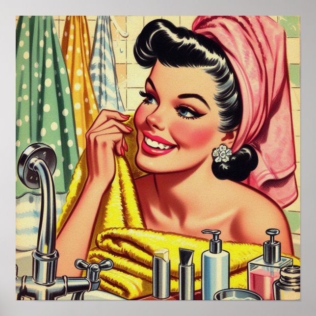 Vintage Bath Pin Up Poster (Framsidan)