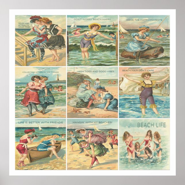 Vintage Bathing Beauties Poster (Framsidan)