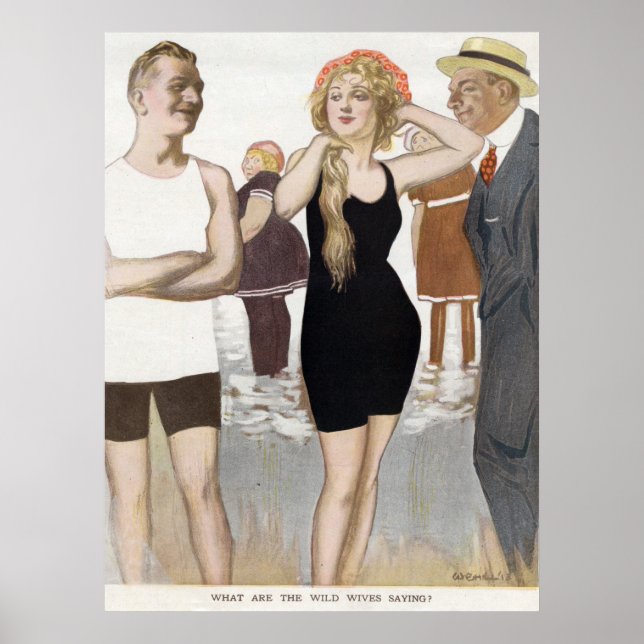 Vintage Bathing Beauty Poster (Framsidan)