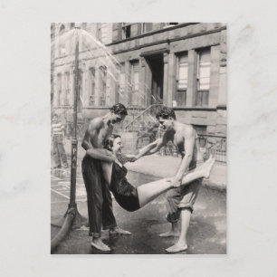 Vintage Bathing Kostym Postcard - 1766898-4 Vykort
