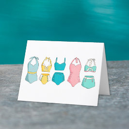 Vintage Bathing Kostym Swimetings Tack Kort