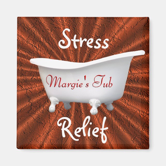 Vintage Bathtub-anpassa Magnet (Framsidan)