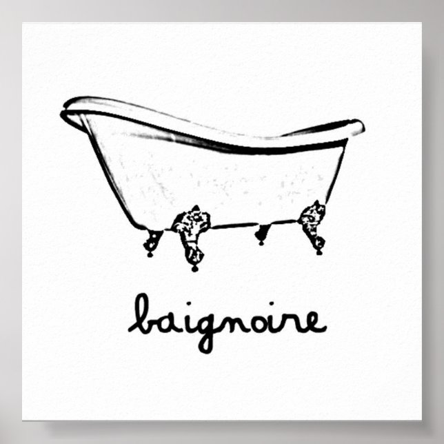 VINTAGE BATHTUB POSTER (Framsidan)