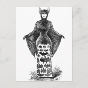 Vintage Batlady-bild Vykort