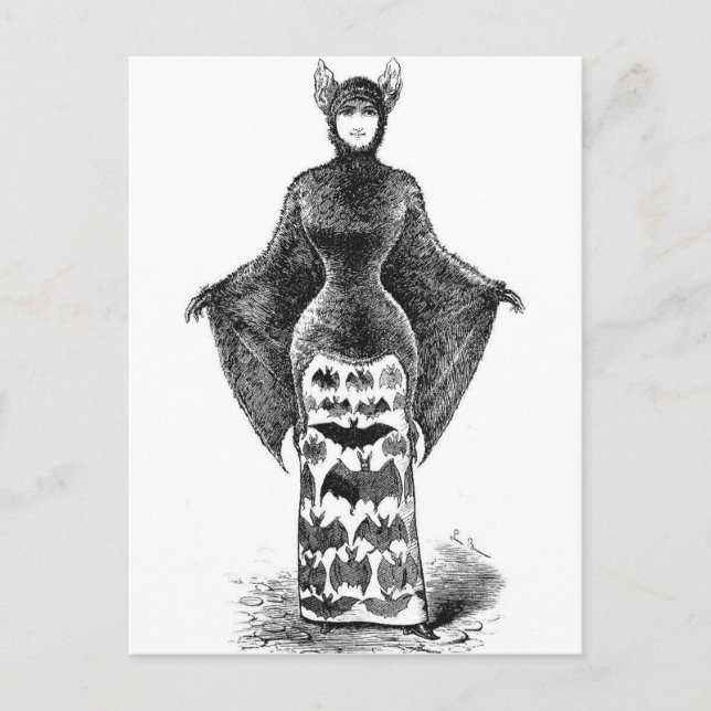 Vintage Batlady-bild Vykort (Framsida)