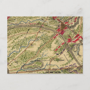 Vintage Battle of Chantilly Karta (1862) Vykort