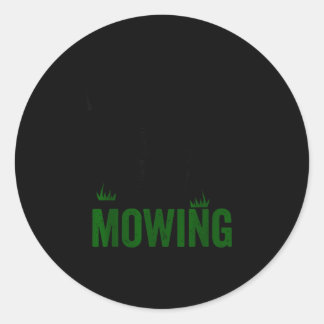 Vintage be mowing riding lawn mower dad papa men runt klistermärke