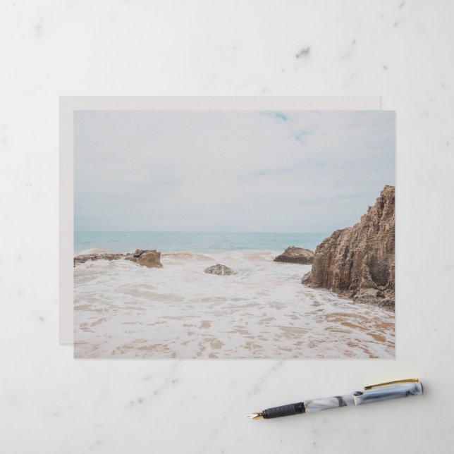 Vintage beach aesthetic scrapbook paper (Fram/Back In Situ)