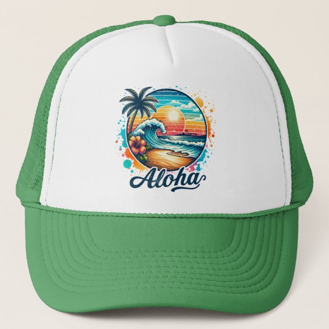 Vintage Beach Aloha Sublication-94953 Keps (Framsida)