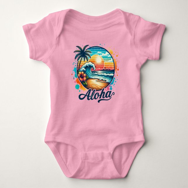 Vintage Beach Aloha Sublication-94953 T Shirt (Framsida)