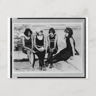 Vintage Beach Beauties Photo Vykort
