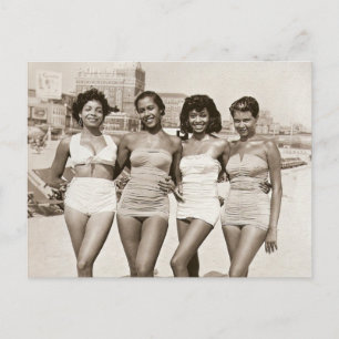 Vintage Beach Beauties Vykort