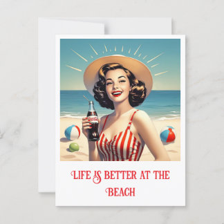 " VINTAGE BEACH BEAUTY " VYKORT