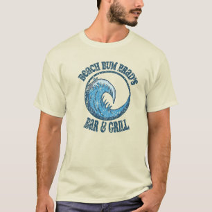 Vintage Beach Bum Brad Bar och Grill T Shirt