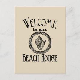 Vintage Beach house årskurs vykort