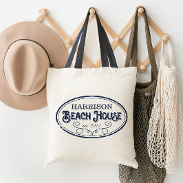 Vintage Beach House-Personlig Tygkasse