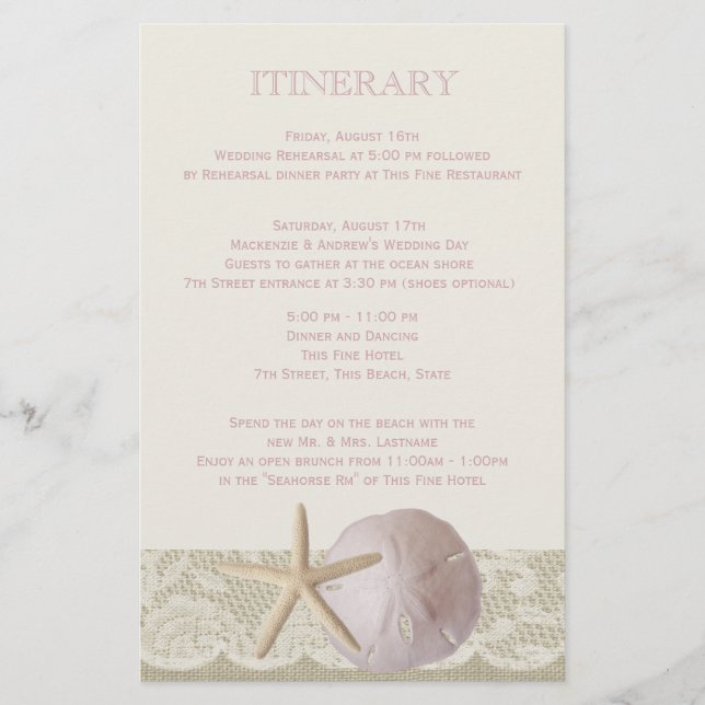 Vintage Beach Itinerary (Framsida)