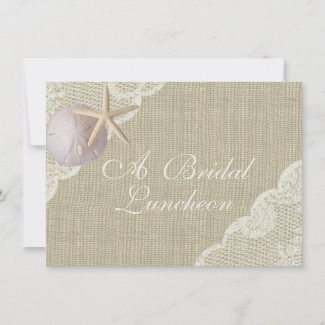 Vintage Beach Luncheon Inbjudningar (Framsida)