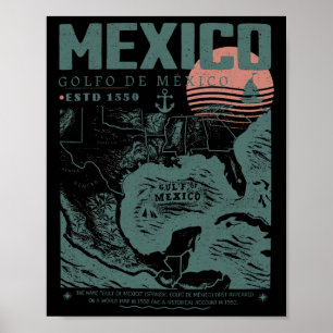 Vintage Beach Manar Women Bukt of Mexico Est.1550 Poster