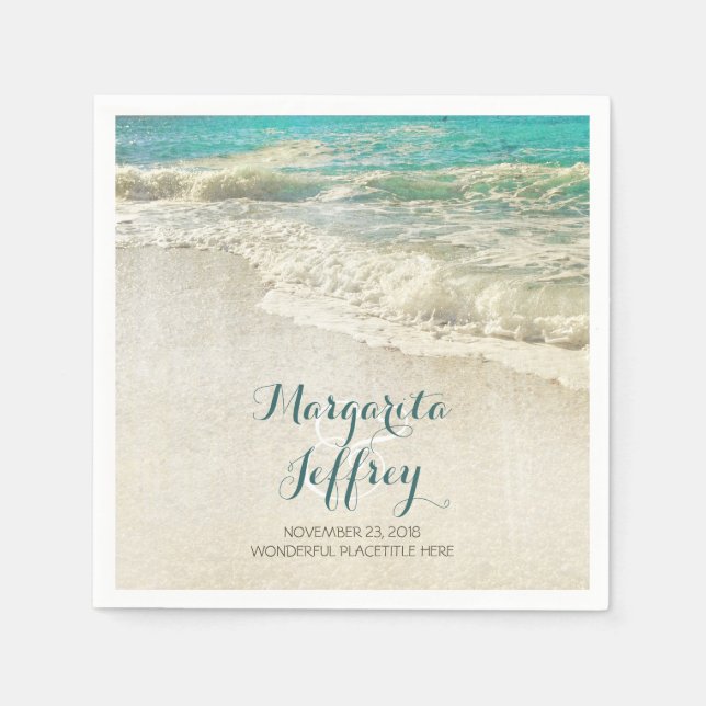 Vintage Beach pappra blöjor Pappersservett (Framsidan)