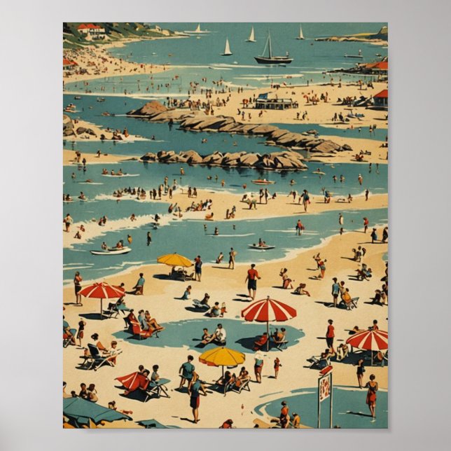 Vintage Beach Poster (Framsidan)