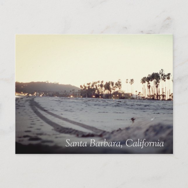 Vintage Beach Santa Barbara Vykort (Framsida)