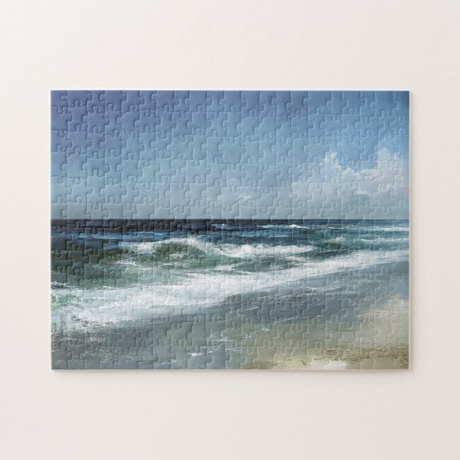 Vintage Beach Scenia Ligcape Pussel (Horisontell)